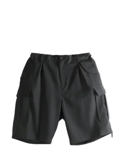Yohji Yamamoto pleated cargo shorts - Black