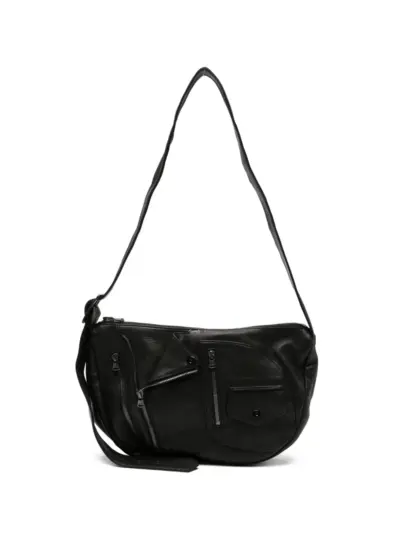Yohji Yamamoto zip-detail shoulder bag - Black