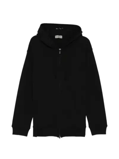 Yohji Yamamoto zip hooded sweatshirt - Black