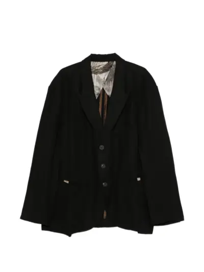 Ziggy Chen buttoned single-breasted suit jacket - Black