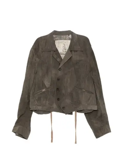 Ziggy Chen pinstripe jacket - Brown