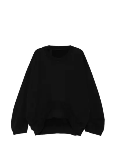 marina yee asymmetric-hem sweatshirt - Black