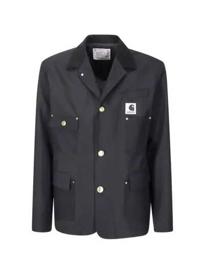 sacai x Carhartt WIP Suiting x Duck corduroy collar jacket - Blue