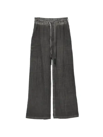 69 BY ISAAC SELLAM cotton textured trousers - Grey