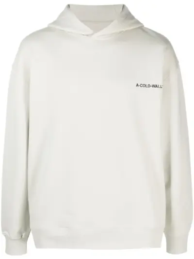 A-COLD-WALL* Essentials logo-print cotton hoodie - Neutrals