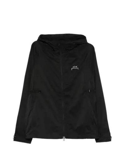 A-COLD-WALL* logo-print drawstring hooded jacket - Black