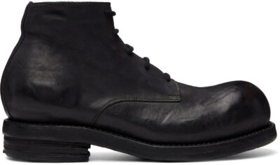 A DICIANNOVEVENTITRE Black Horse T06 Round Toe Ankle Boots