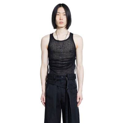 Ann Demeulemeester Boris Wrinkled Cropped Tank Top