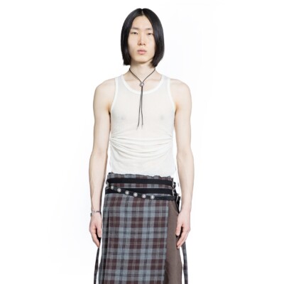Ann Demeulemeester Boris Wrinkled Cropped Tank Top