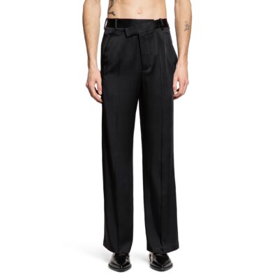 Ann Demeulemeester Cyrus Cady Satin Wide Leg Trousers