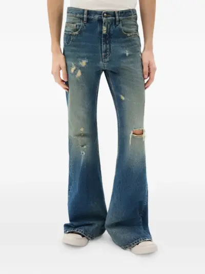 Ann Demeulemeester Hamo distressed five-pocket jeans - Blue