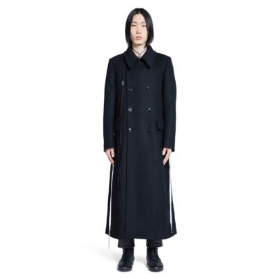 Ann Demeulemeester Miles Long Coat in Wool Melton