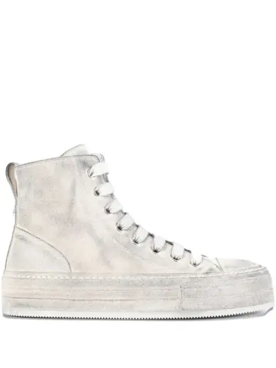 Ann Demeulemeester Orvo lace-up suede sneakers - White