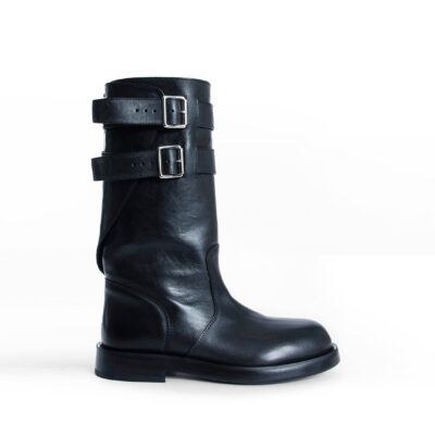 Ann Demeulemeester Osmo Boots in Grained Shiny Calfskin