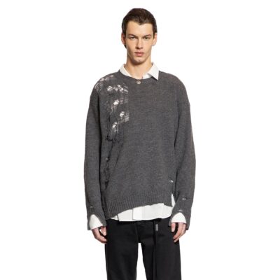 Ann Demeulemeester Waldon Destroyed Seed Stitch Sweater