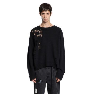 Ann Demeulemeester Waldon Destroyed Seed Stitch sweater