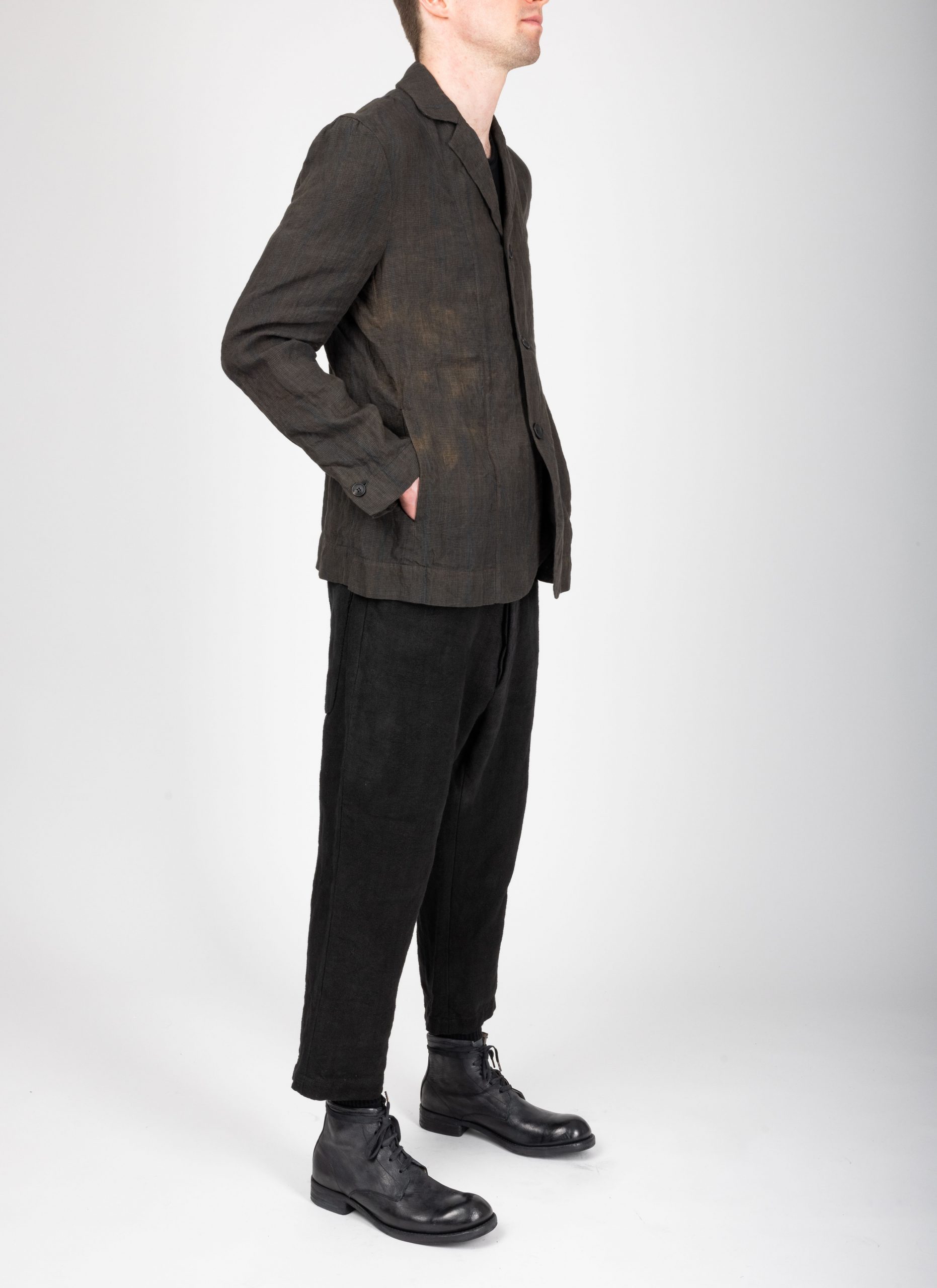 BIEK VERSTAPPEN Blazer BL02-A-M, linen, grey/green/brown