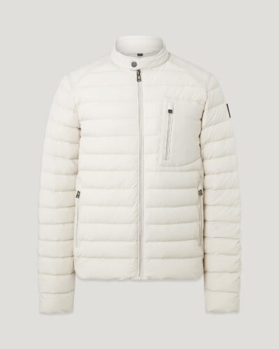 Belstaff Chassis Jacket Men's Lightweight Stretch Down Silver Birch Size 2XL