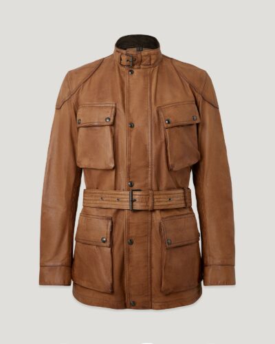 Belstaff Legacy Trialmaster Panther Jacket Men's Hand Waxed Leather Cork Size 36