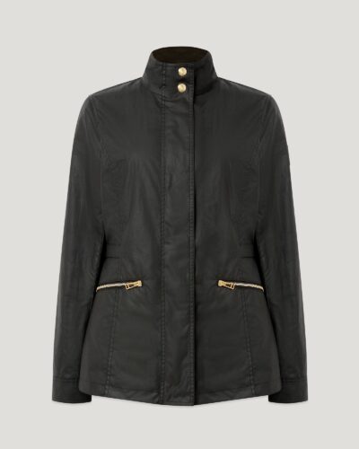 Belstaff Madison Jacket Women's Waxed Cotton Black Size UK 4