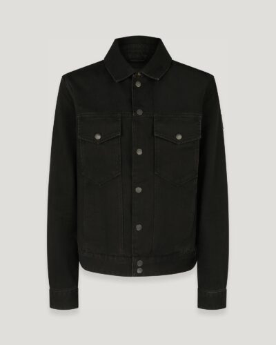 Belstaff Piston Trucker Jacket Men's Washed Denim Washed Black Size 2XL