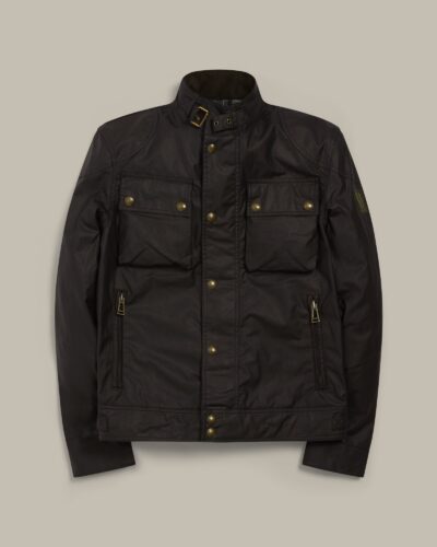 Belstaff Racemaster Icon Jacket Men's Waxed Cotton Black Size UK 34