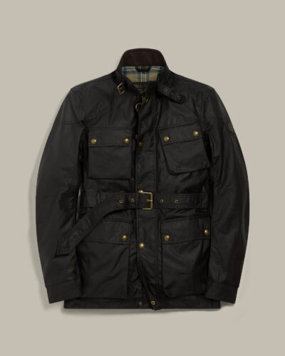 Belstaff Trialmaster Icon Jacket Men's Waxed Cotton Black Size UK 34