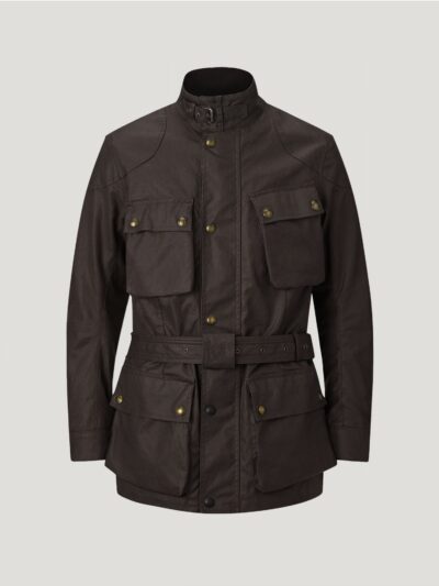 Belstaff Trialmaster Motorcycle Jacket Men's Waxed Cotton Mahogany Size 3XL