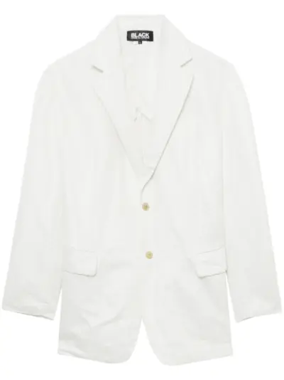 Black Comme Des Garçons asymmetric single-breasted blazer - White