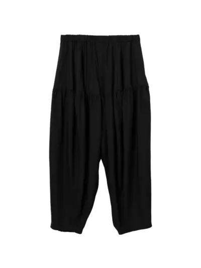Black Comme Des Garçons gathered trousers
