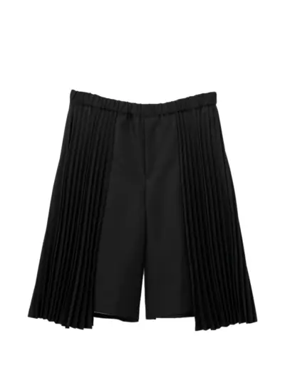 Black Comme Des Garçons pleated shorts