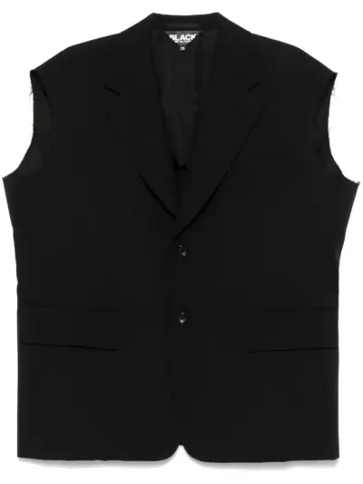 Black Comme Des Garçons sleeveless blazer