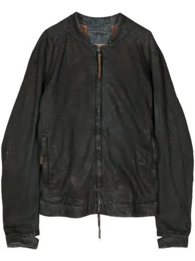 Boris Bidjan Saberi brushed-finish bomber jacket - Black