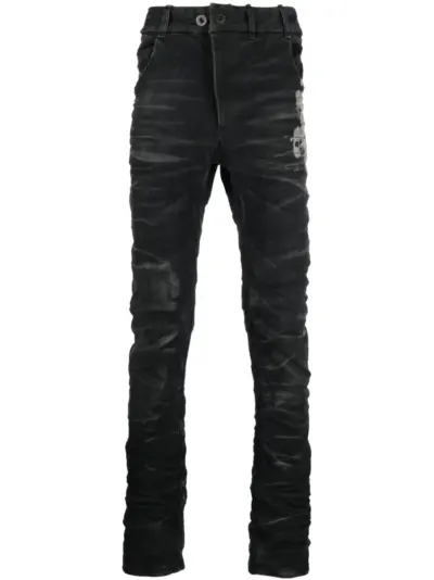 Boris Bidjan Saberi distressed skinny jeans - Black