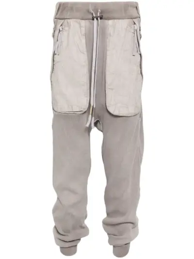 Boris Bidjan Saberi drawstring drop-crotch trousers - Grey