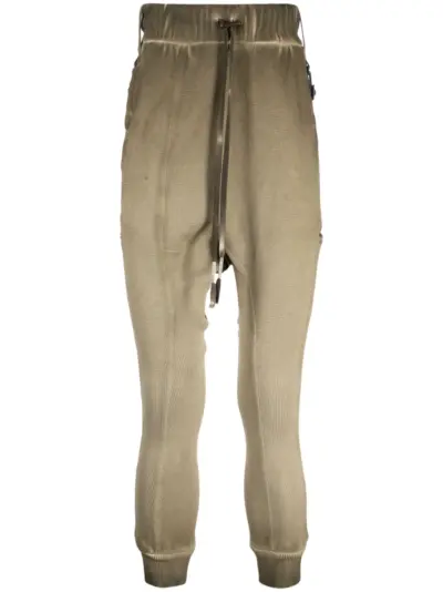 Boris Bidjan Saberi drawstring-waist track pants - Brown