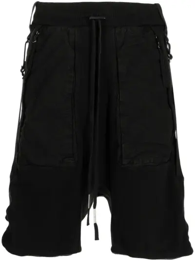 Boris Bidjan Saberi drop-crotch cargo shorts - Black