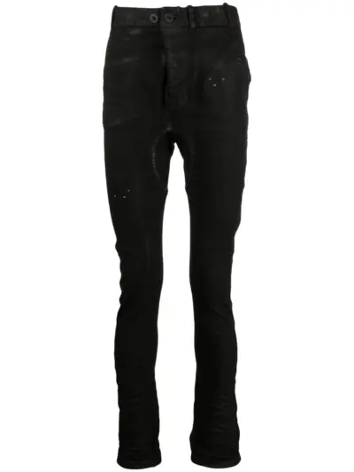 Boris Bidjan Saberi drop-crotch skinny jeans - Black