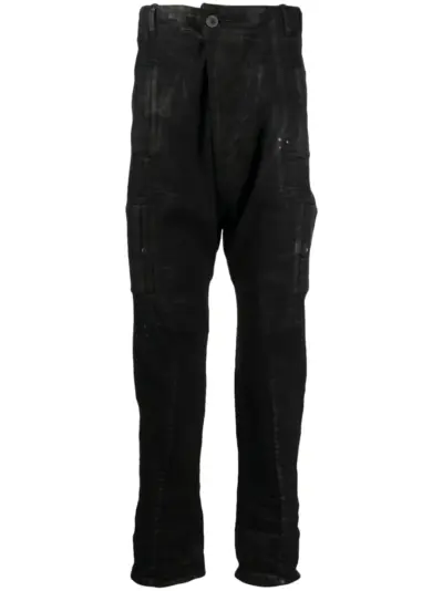 Boris Bidjan Saberi faded slim-cut jeans - Black