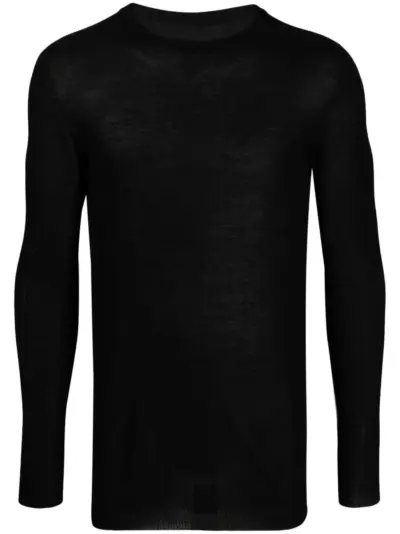 Boris Bidjan Saberi fine-knit cotton jumper - Black