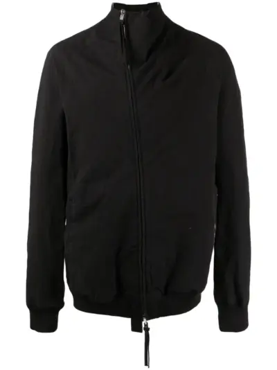Boris Bidjan Saberi high-neck zipped cotton jacket - Black