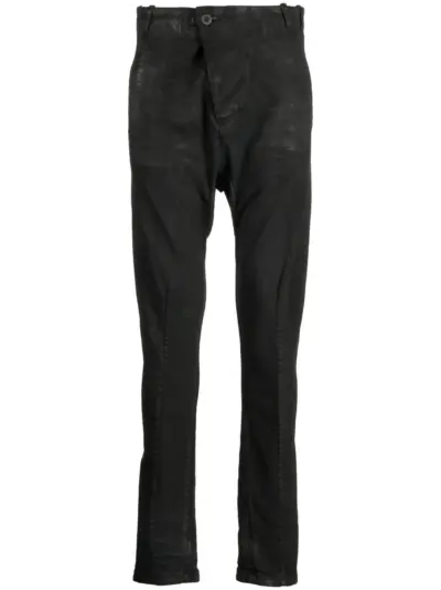 Boris Bidjan Saberi high-waist tapered trousers - Black
