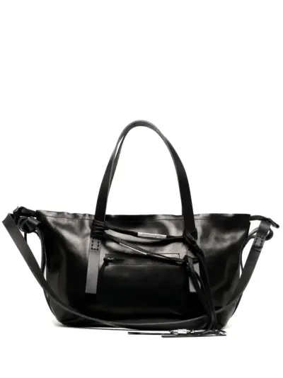 Boris Bidjan Saberi laces detail tote bag - Black