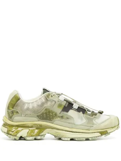 Boris Bidjan Saberi logo-patch panelled-design sneakers - Green