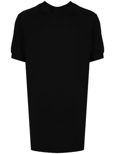 Boris Bidjan Saberi raw-cut hem cotton T-shirt - Black