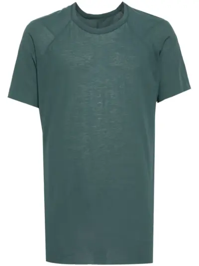 Boris Bidjan Saberi raw-cut hem cotton T-shirt - Green