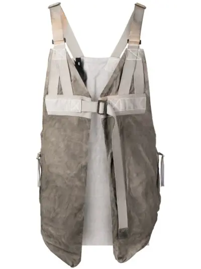 Boris Bidjan Saberi sliding-buckle fastening vest - Grey