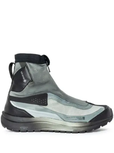 Boris Bidjan Saberi zip-up hi-top sneakers - Grey
