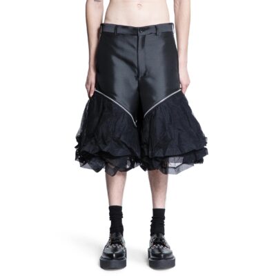 Comme des Garçons Satin and Crinkled Tulle Shorts