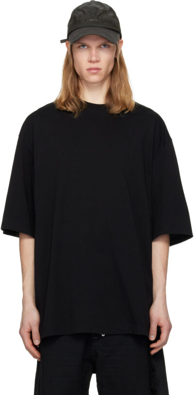 DET BLEV SENT Black Oversized T-shirt